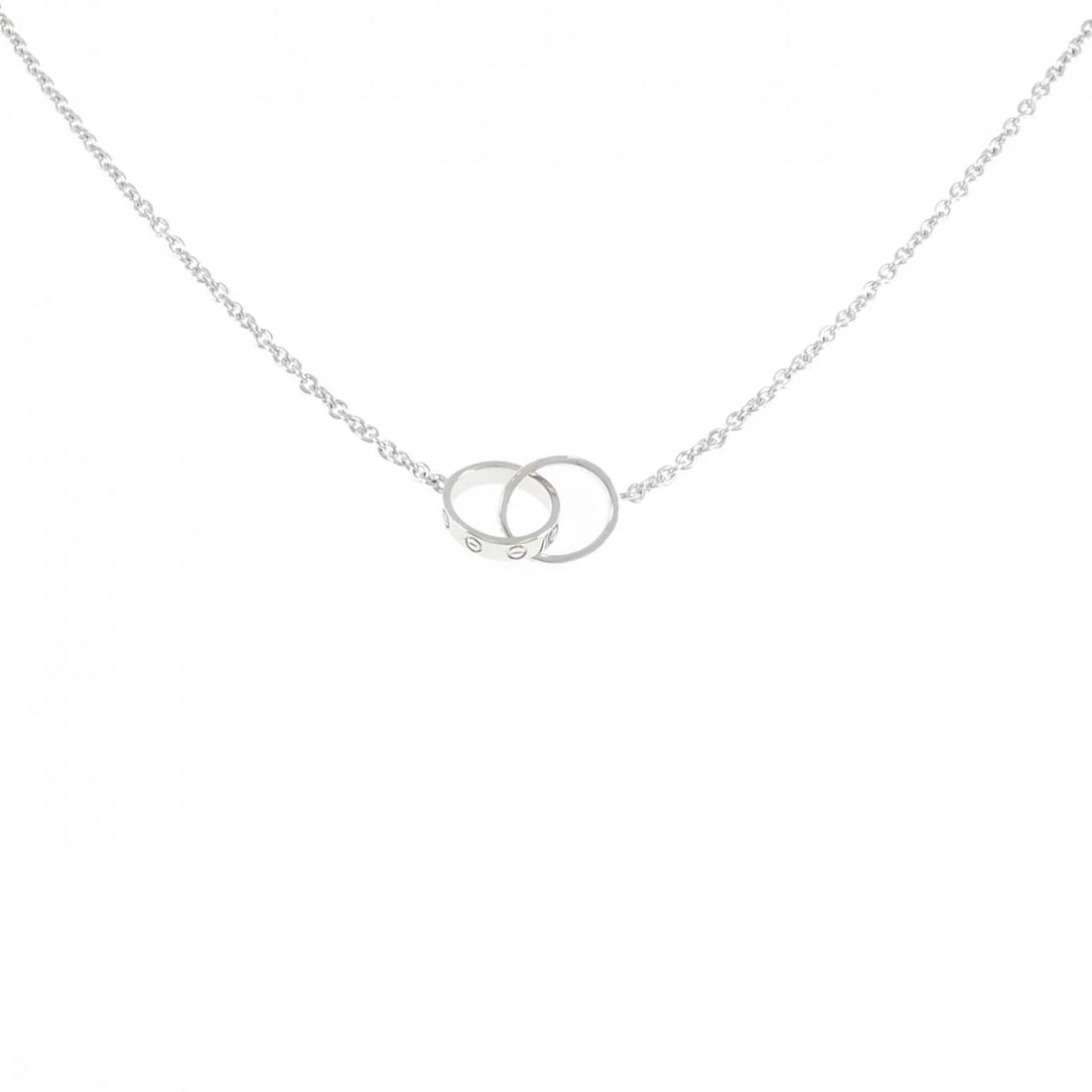 CARTIER BABY LOVE NECKLACE: Cartier Baby Love Necklace Brand: Cartier Type: Necklace Material: 750 White Gold Color: White Gold Size: 45cm Accessories: None Accessories Notice: When purchasing pre-owned goods, please