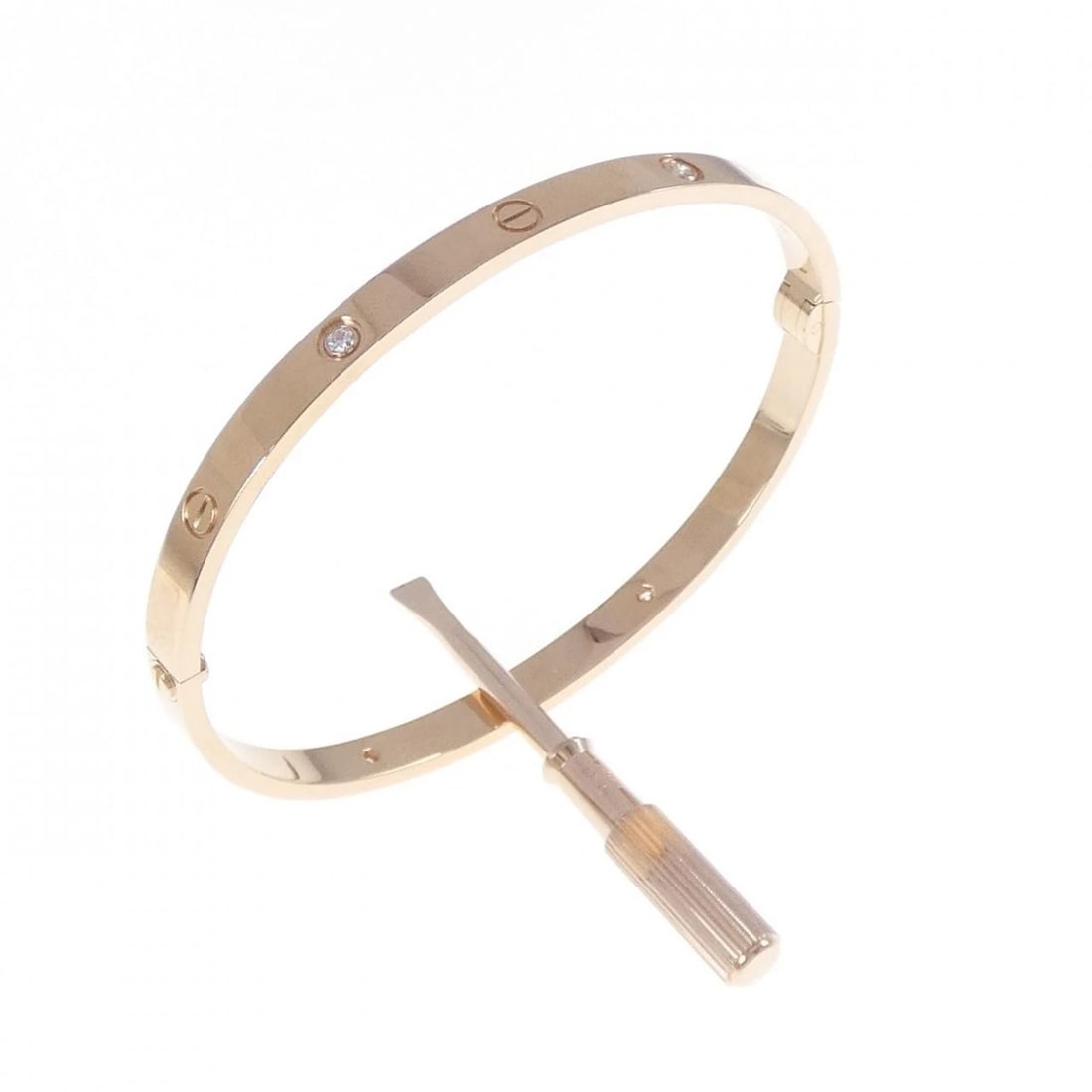 CARTIER LOVE BRACELET 4P: Cartier Love Bracelet 4P Brand: Cartier Type: Bracelet Material: 750 Pink Gold Main Stone/Creation Natural Color: Pink Gold Size: 18.5cm Accessories: None Accessories Notice: When purchasing