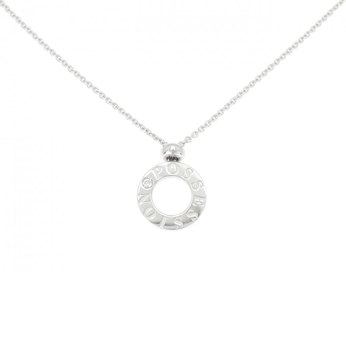 PIAGET POSESHON NECKLACE: Piaget Poseshon Necklace Brand: PIAGET Type: Necklace Material: 750 White Gold Main Stone/Creation Natural Color: White Gold Size: 36-42cm Pendant top H x W: 14.9mmx12.5mm Chain Max. W: 1.3mm 