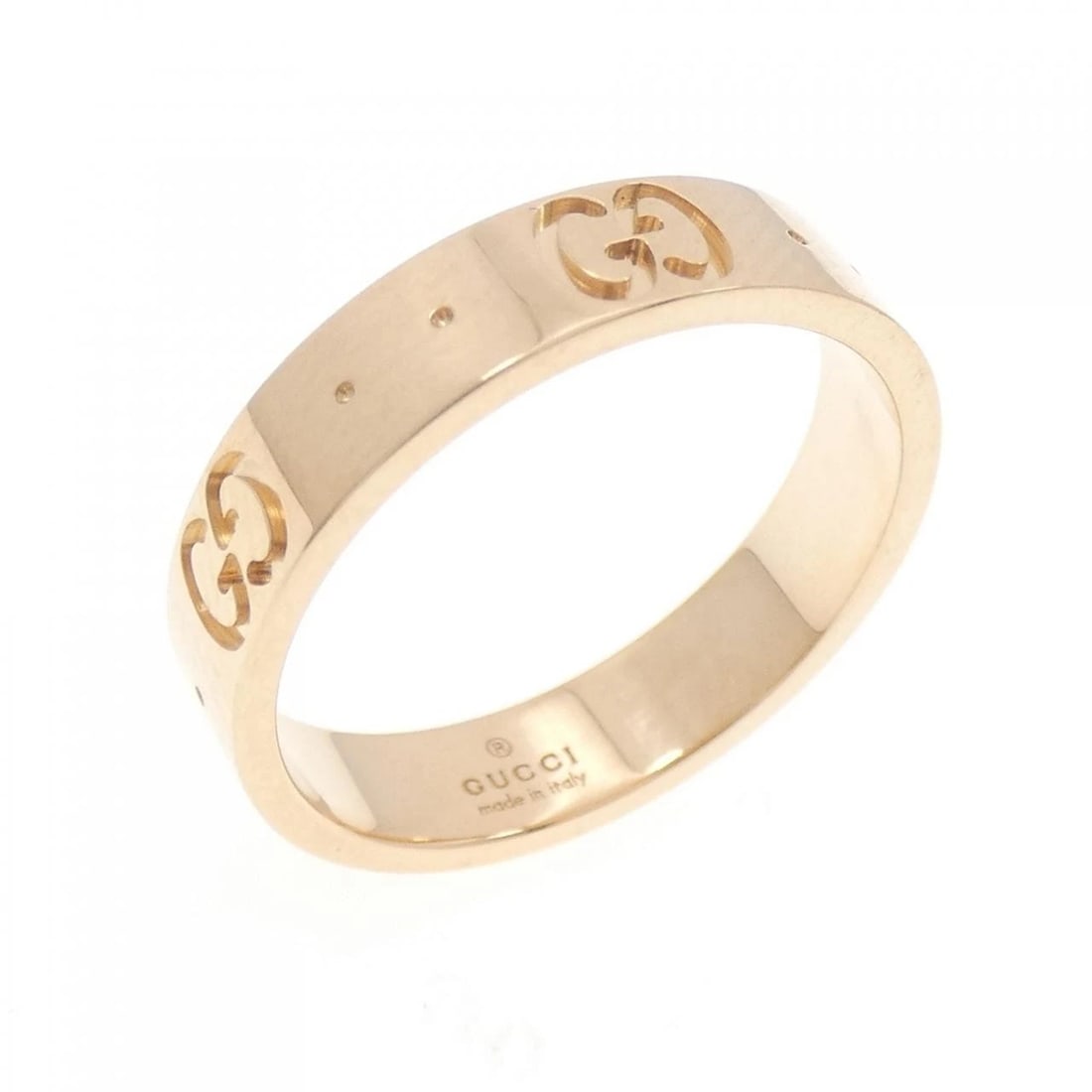 GUCCI ICON RING: Gucci Icon Ring Brand: GUCCI Type: Ring Material: 750 Pink Gold Color: Pink Gold Size: 5-5.5 (US size) (10) Accessories: None Accessories Notice: When purchasing pre-owned goods, please re