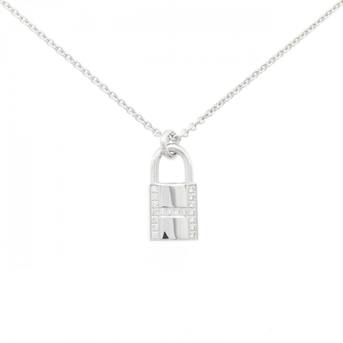 HERMES AMULET CADENA NECKLACE: HERMES Amulet Cadena Necklace Brand: HERMES Type: Necklace Material: 750 White Gold Main Stone/Creation Natural Color: White Gold Size: 38 40cm Accessories: None Accessories Notice: When