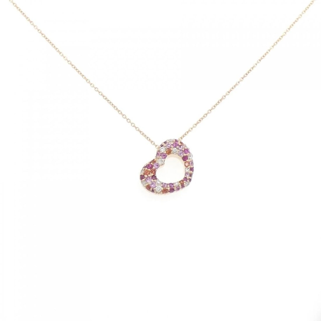 PONTE VECCHIO MINIMO NECKLACE: Ponte Vecchio Minimo Necklace Brand: Ponte Vecchio Type: Necklace Material: K18 Pink Gold Main Stone/Creation Ruby Sapphire Color: Pink Gold Size: 36 40cm Accessories: None Accessories Not