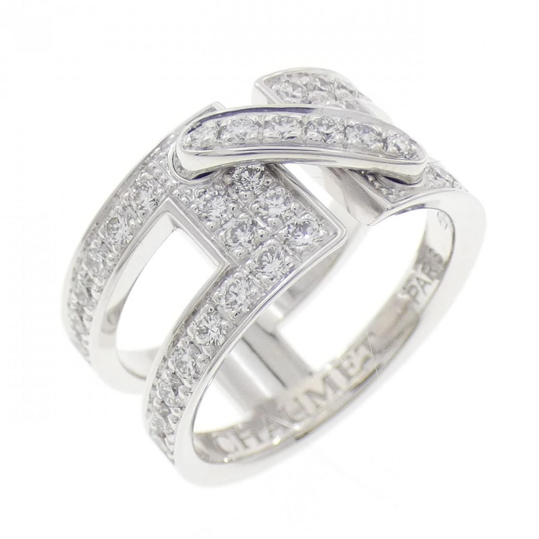 CHAUMET LIEN RING: Chaumet Lien Ring Brand: CHAUMET Type: Ring Material: 750 White Gold Main Stone/Creation Natural Color: White Gold Size: 6 (US size) (51) Accessories: None Accessories Notice: When purchasing