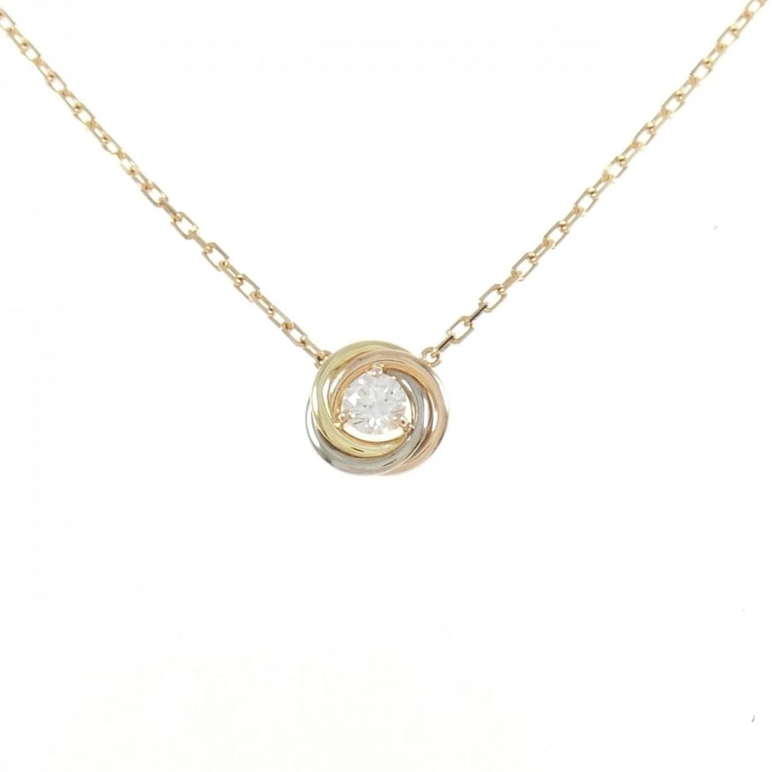 CARTIER TRINITY NECKLACE: Cartier Trinity Necklace Brand: Cartier Type: Necklace Material: 750 Yellow Gold 750 White Gold 750 Pink Gold Main Stone/Creation Natural Color: Yellow Gold,White Gold, Pink Gold Size: 38 41cm