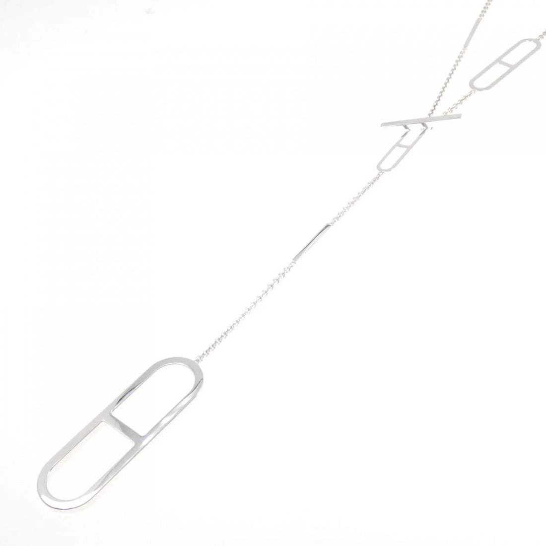 HERMES EVER CHAINE D'ANCRE NECKLACE: HERMES Ever Chaine d'Ancre Necklace Brand: HERMES Type: Necklace Material: 925 Silver Color: Silver Size: 75cm Accessories: None Accessories Notice: When purchasing pre-owned goods, please