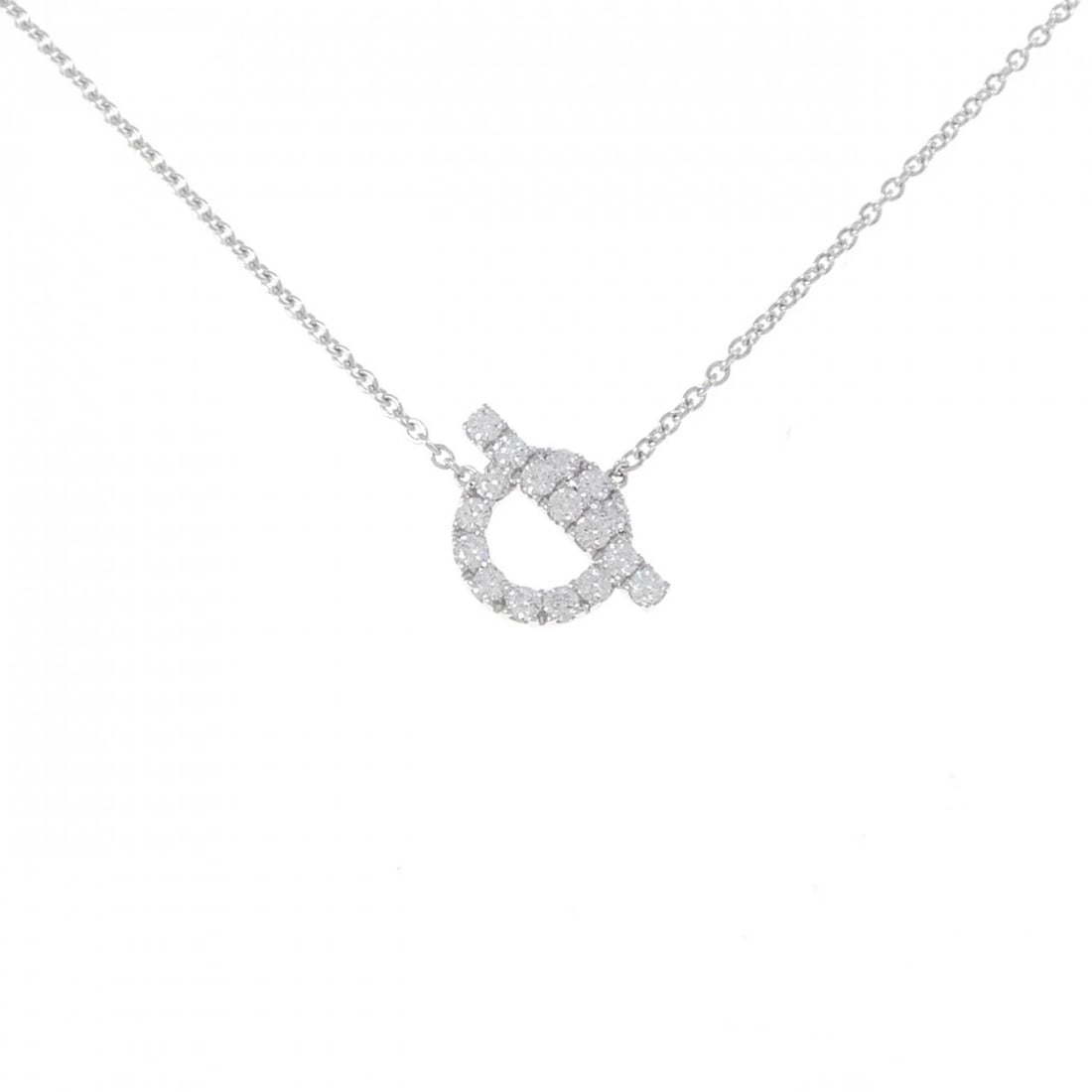 HERMES FINESSE NECKLACE: HERMES Finesse Necklace Brand: HERMES Type: Necklace Material: 750 White Gold Main Stone/Creation Natural Color: White Gold Size: 39/41cm Accessories: None Accessories Notice: When purchasing