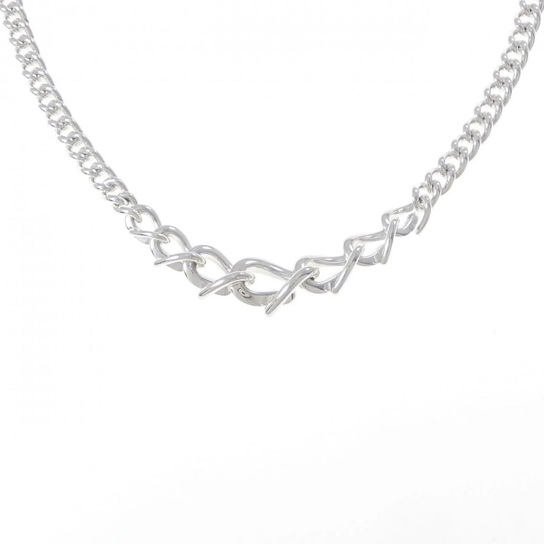 TIFFANY FORGE GRADUATED NECKLACE: Tiffany Forge Graduated Necklace Brand: Tiffany Type: Necklace Material: 925 Silver Color: Silver Size: 41cm Accessories: None Accessories Notice: When purchasing pre-owned goods, please