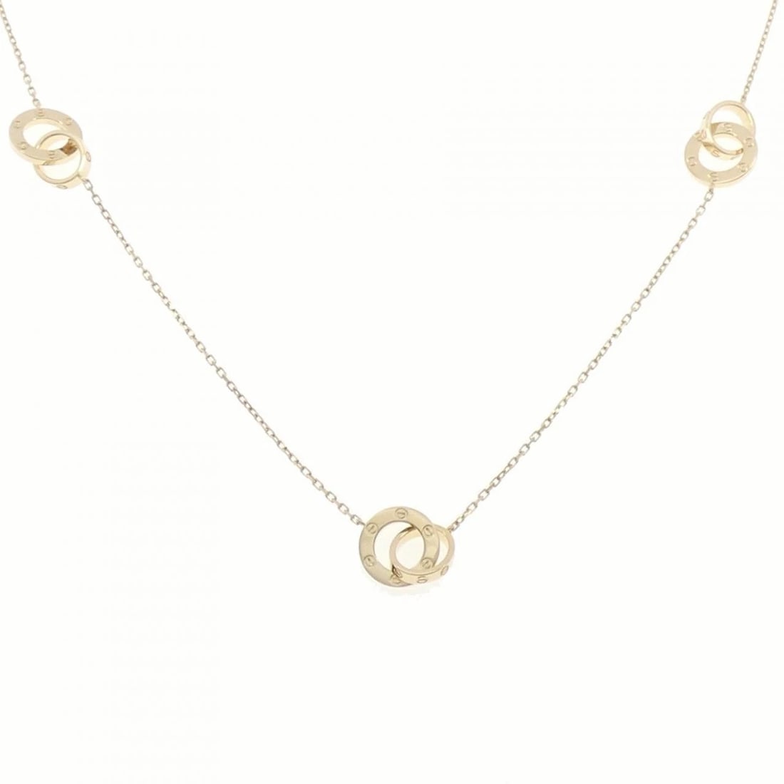 CARTIER LOVE NECKLACE LONG: Cartier Love Necklace Long Brand: Cartier Type: Necklace Material: 750 Yellow Gold Color: Yellow Gold Size: 91cm Accessories: None Accessories Notice: When purchasing pre-owned goods, please