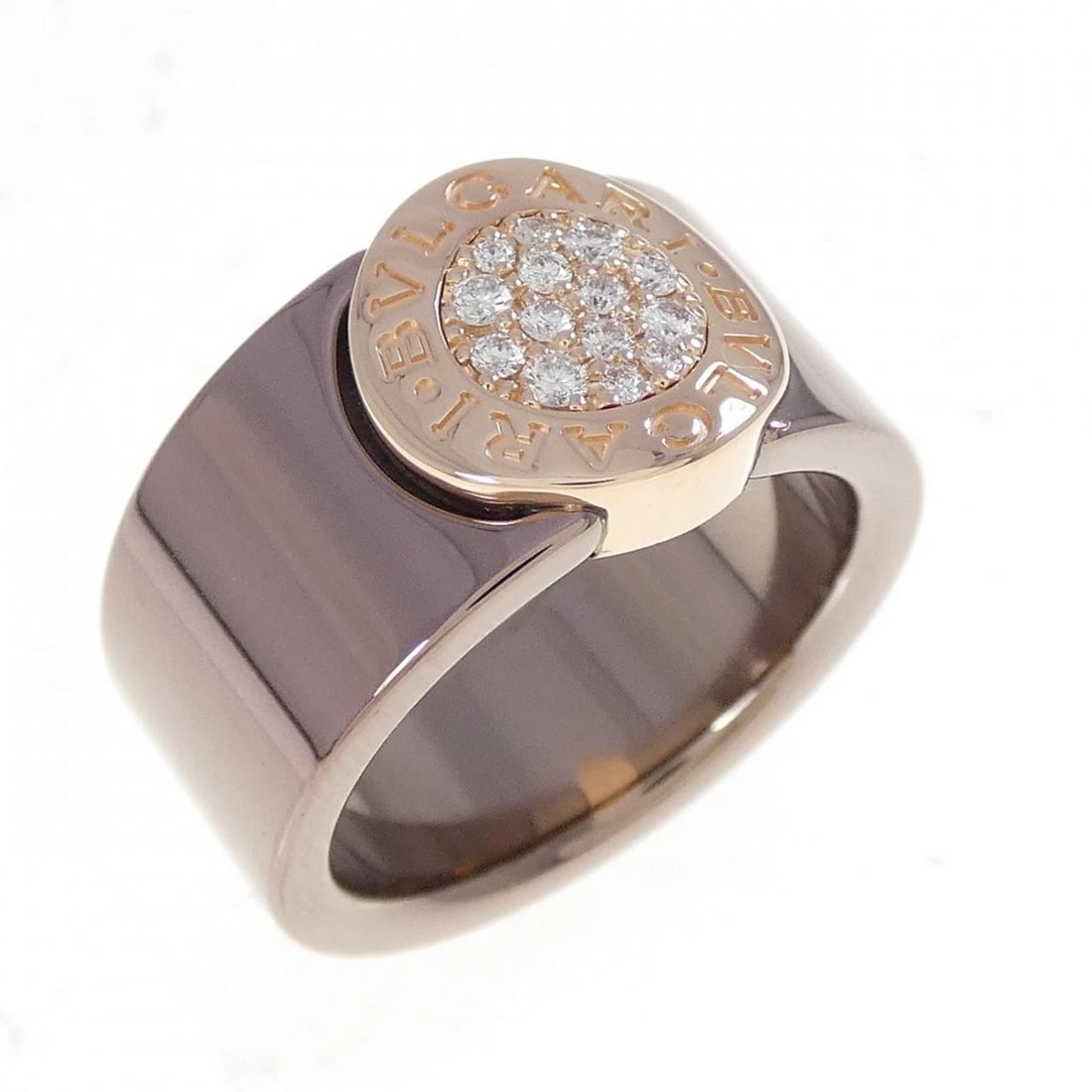 BVLGARI RING: Bvlgari Ring Brand: BVLGARI Type: Ring Material: ceramic 750PG Main Stone/Creation Natural Color: Pink Gold Size: 6.5 (US size) (53) Accessories: None Accessories Notice: When purchasing p
