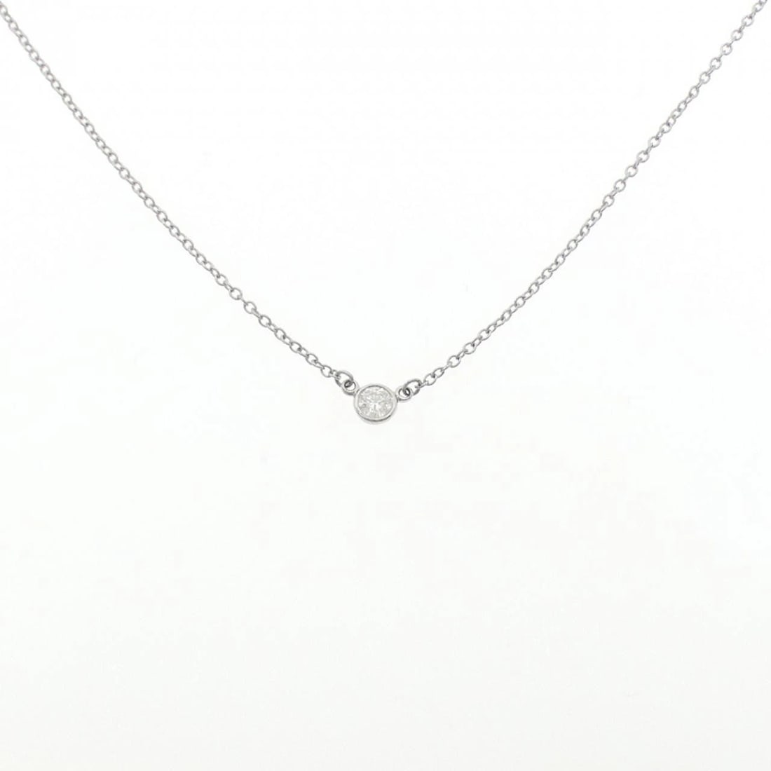 TIFFANY & CO. BY THE YARD NECKLACE: Tiffany & Co. By the Yard Necklace Brand: Tiffany Type: Necklace Material: Platinum 950 Main Stone/Creation Natural Color: Platinum Size: 41cm Accessories: None Accessories Notice: When