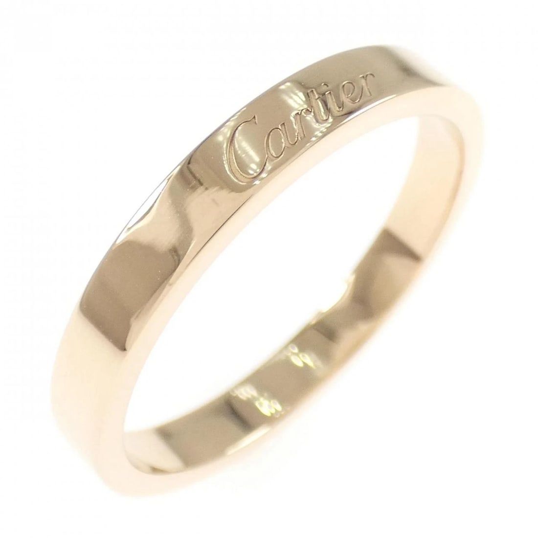 CARTIER C DE WEDDING RING: Cartier C de wedding Ring Brand: Cartier Type: Ring Material: 750 Pink Gold Color: Pink Gold Size: 9.5-10 (US size) (60) Accessories: None Accessories Notice: When purchasing pre-owned goods,