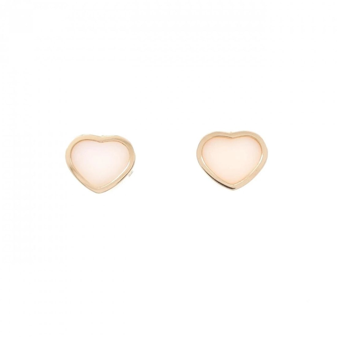 CHOPARD HAPPY HEART EARRINGS: Chopard Happy heart Earrings Brand: Chopard Type: Earrings Material: 750 Pink Gold Main Stone/Creation Opal Color: Pink Gold Size: ActualSize HxW: 7.4mmx8.4mm Accessories: None Accessories