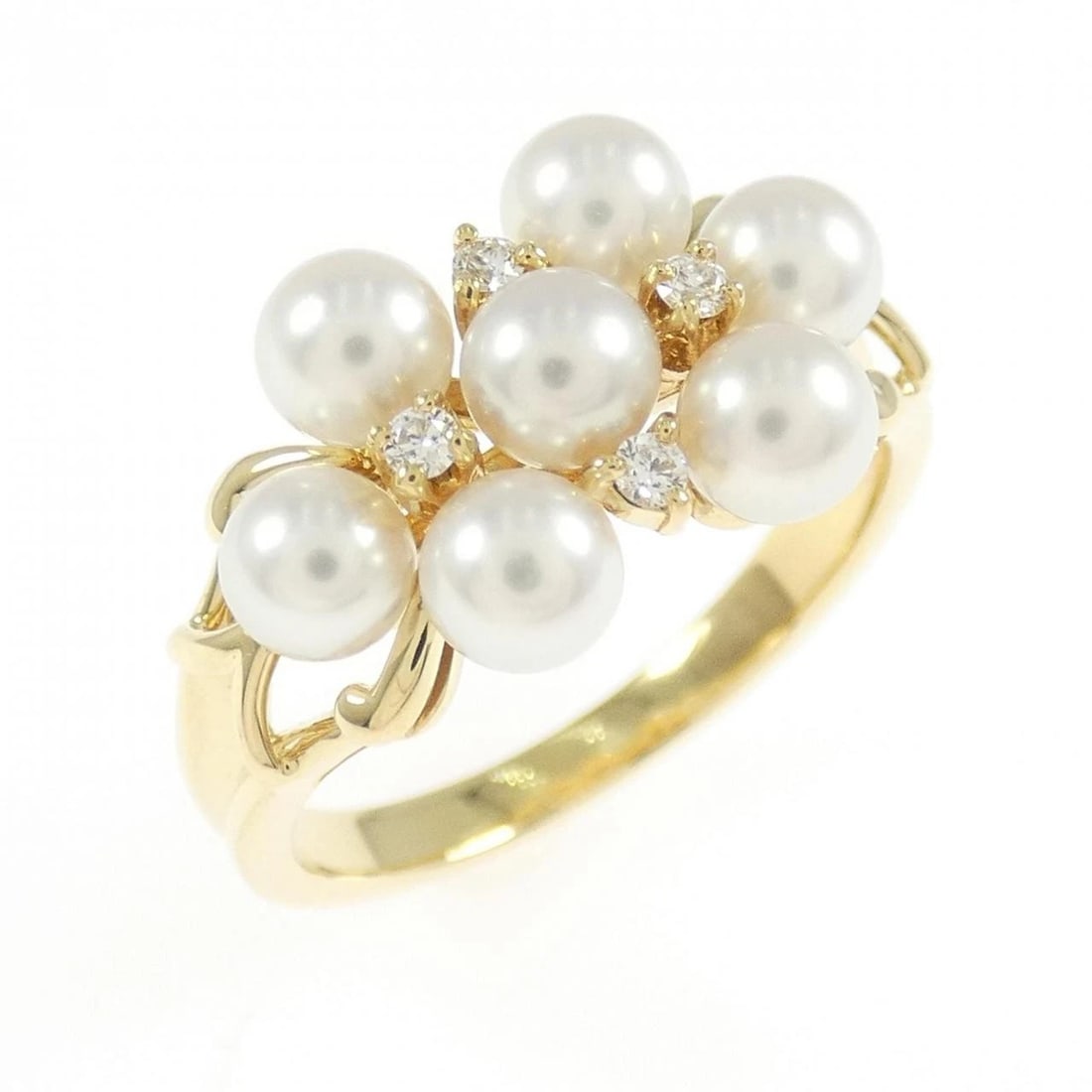 MIKIMOTO AKOYA PEARL RING: MIKIMOTO Akoya Pearl Ring Brand: MIKIMOTO Type: Ring Material: K18 Yellow Gold Main Stone/Creation Akoya Pearl Color: Yellow Gold Size: 5 (US size) Accessories: None Accessories Notice: When