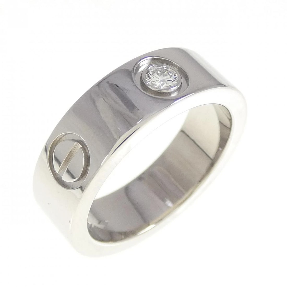 CARTIER LOVE 1P RING: Cartier Love 1P Ring Brand: Cartier Type: Ring Material: Platinum 950 Main Stone/Creation Natural Color: Platinum Size: 4.5-5 (US size) (48) Accessories: None Accessories Notice: When