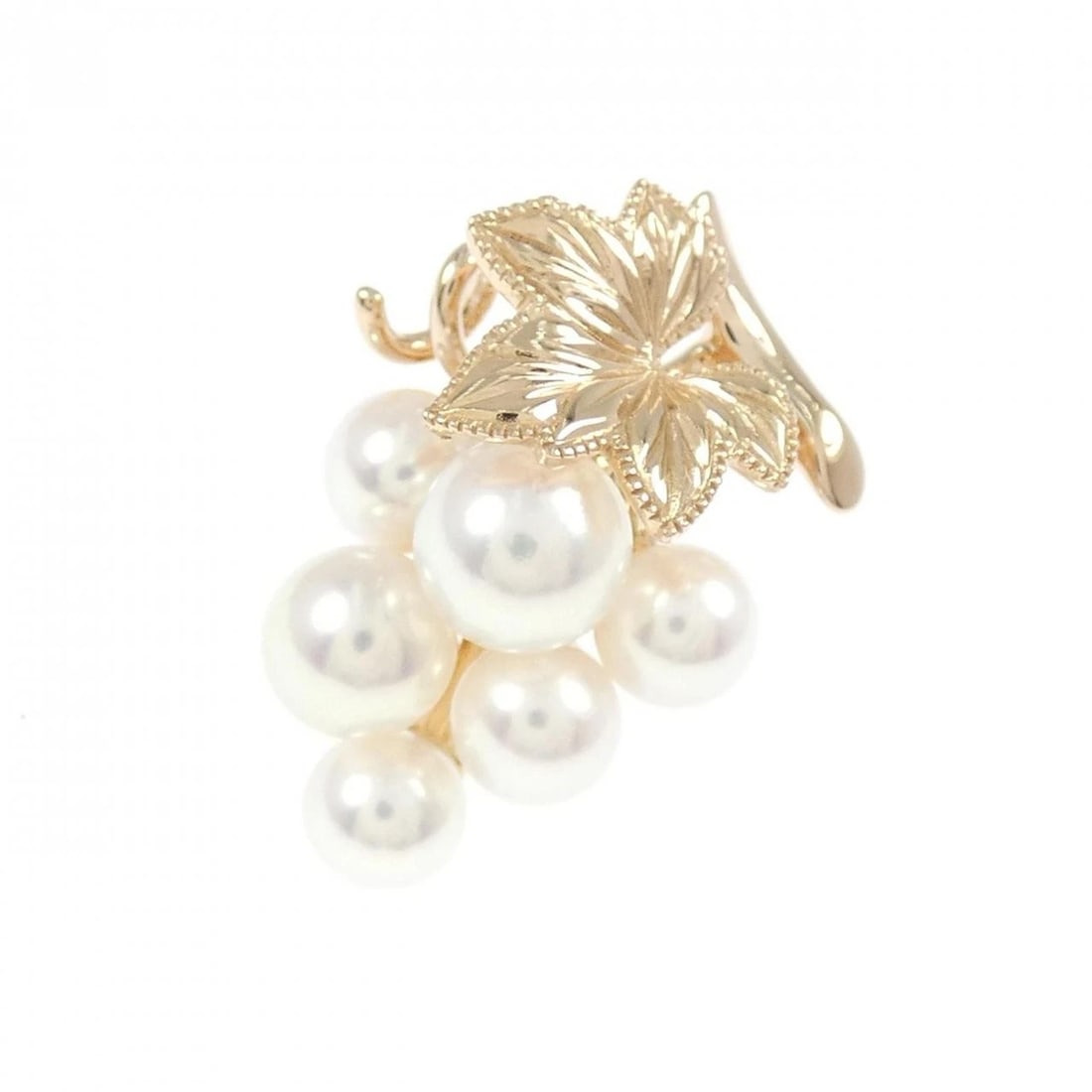 MIKIMOTO AKOYA PEARL BROOCH: Mikimoto Akoya Pearl Brooch Brand: MIKIMOTO Type: Pendant Brooch Material: K18 Pink Gold Main Stone/Creation Akoya Pearl Color: Pink Gold Size: HxW: 20.1mmx14.1mm Accessories: None