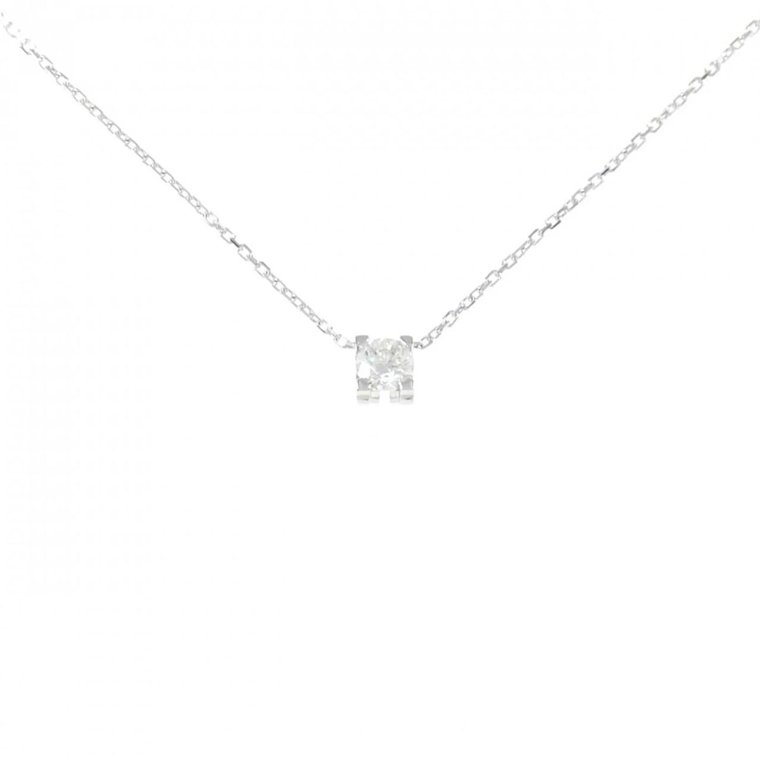 CARTIER C DE NECKLACE: Cartier C de Necklace Brand: Cartier Type: Necklace Material: 750 White Gold Main Stone/Creation Natural Color: White Gold Size: 38 42cm Accessories: None Accessories Notice: When purchasing