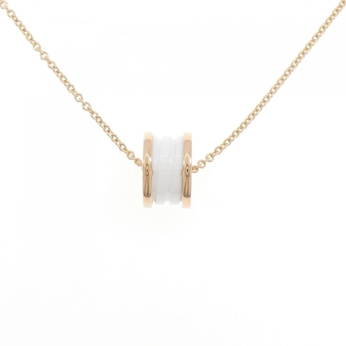 BVLGARI B.ZERO1 NECKLACE: BVLGARI B.zero1 Necklace Brand: BVLGARI Type: Necklace Material: 750 Pink Gold ceramic Color: Pink Gold ceramic Size: 41-48cm Accessories: None Accessories Notice: When purchasing pre-owned