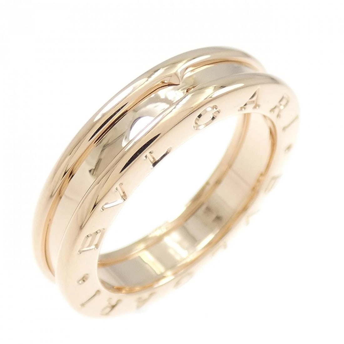 BVLGARI B.ZERO1 1 BAND RING: BVLGARI B.zero1 1 Band Ring Brand: BVLGARI Type: Ring Material: 750 Pink Gold Color: Pink Gold Size: 6.5 (US size) (52) Accessories: None Accessories Notice: When purchasing pre-owned good