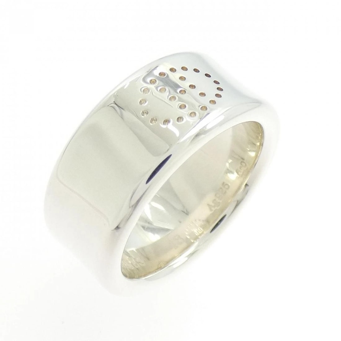 HERMES ECLIPSE RYUBAN RING: HERMES Eclipse Ryuban Ring Brand: HERMES Type: Ring Material: 925 Silver Color: Silver Size: 4.5-5 (US size) (48) Accessories: None Accessories Notice: When purchasing pre-owned goods, ple