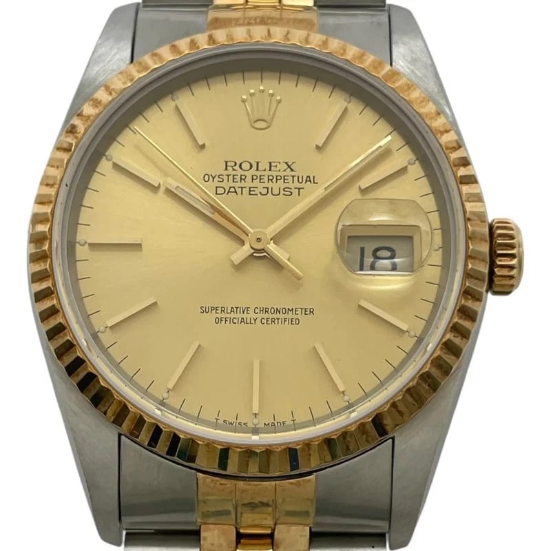 ROLEX DATEJUST GOLD K18/SS WATCH (1 of 7)