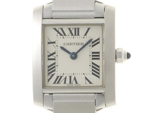 CARTIER TANK FRANÇAISE WHITE ROMAN QUARTZ WATCH: Cartier Tank Française White Roman Quartz Brand: Cartier Type: Wrist watch Material: SS Color: Dial White Size: [ Case size ] 25.35×20.3mm [ Arm circumference size ] 15cm Accessories: None