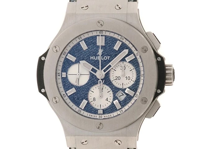 HUBLOT BIG BANG JEANS WATCH: HUBLOT Big Bang Jeans Brand: HUBLOT Type: Wrist watch Material: SS/RUBBER Color: Dial none Size: [ Case size ] 44m [ Arm circumference size ] Maximum 19cm Accessories: None Accessories Not
