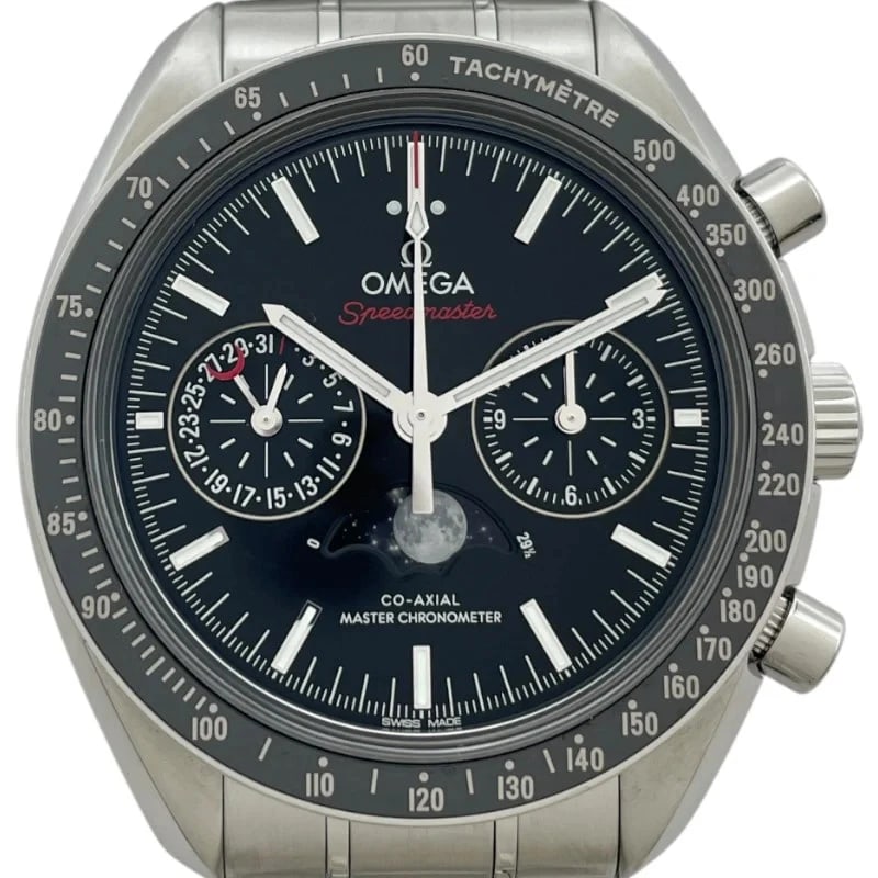 OMEGA SPEEDMASTER MOONPHASE CO-AXIAL BLACK WATCH (1 of 4)