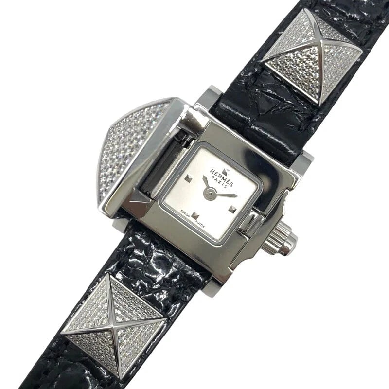 HERMÈS MINI MEDOR SILVER QUARTZ WATCH (1 of 5)