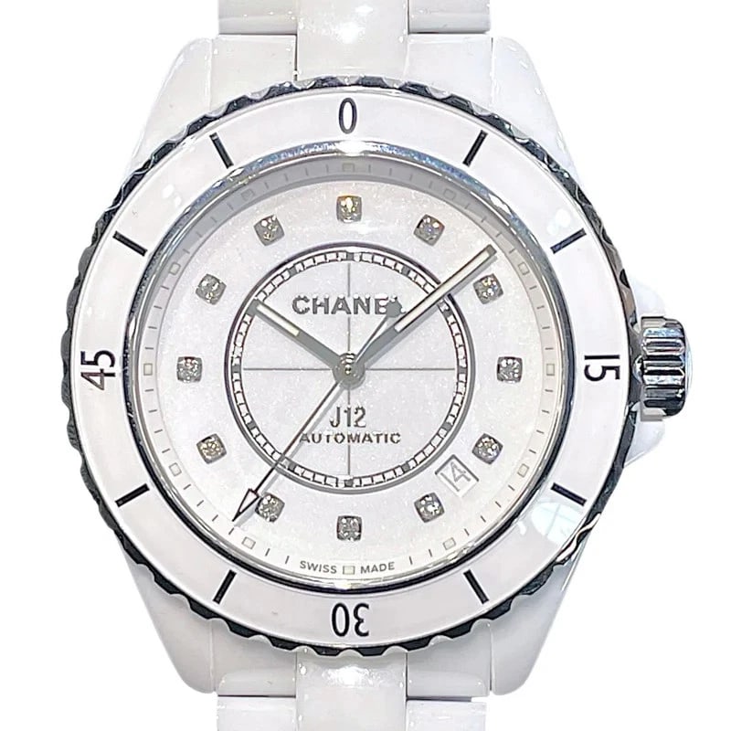 CHANEL J12 CALIBER WHITE CERAMIC WATCH (1 of 5)