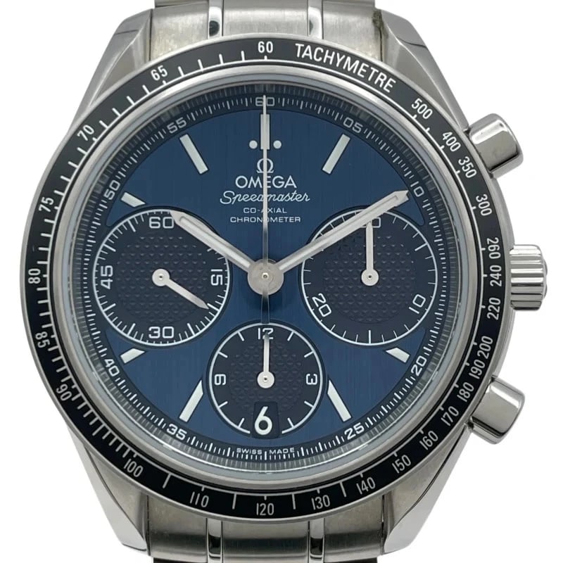 OMEGA SPEEDMASTER RACING CO-AXIAL CHRONOGRAPH BLUE WATCH: Omega Speedmaster Racing Co-Axial Chronograph Blue Brand: OMEGA Type: Wrist watch Material: SS Color: Dial Blue Size: [ Case size ] 40mm / Case shape: Round face / Case thickness: 15.05mm [ Arm ci