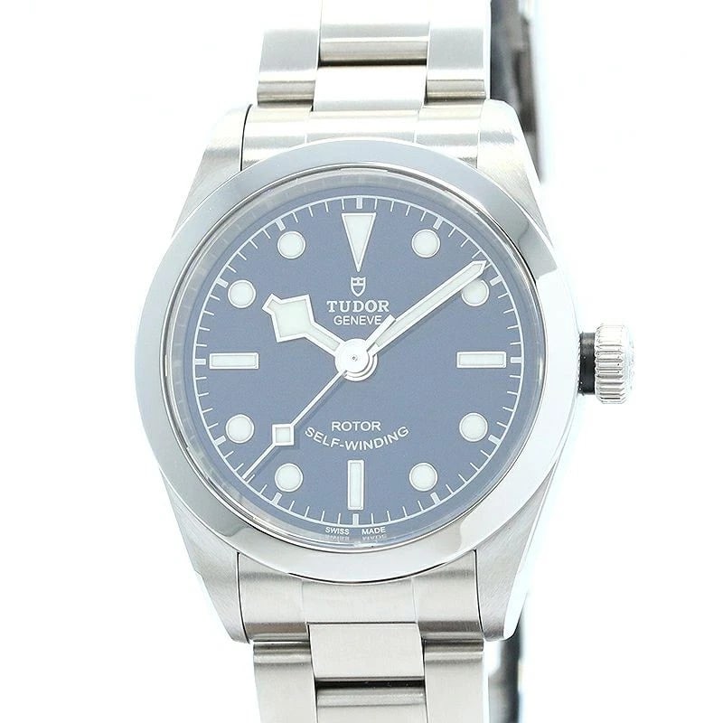 TUDOR HERITAGE BLACK WATCH: Tudor Heritage Black Brand: TUDOR Type: Wrist watch Material: Stainless Steel Color: Dial Blue Size: [ Case size ] 32mm [ Arm circumference size ] 16.5cm Accessories: None Accessories Noti