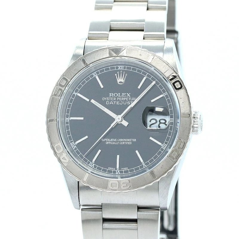 ROLEX OYSTER PERPETUAL THUNDERBIRD WATCH: Rolex Oyster Perpetual Thunderbird Brand: ROLEX Type: Wrist watch Material: Case Material Stainless Steel/18K White Gold Band Material SS Color: Dial Black Size: [ Case size ] 36mm [ Arm