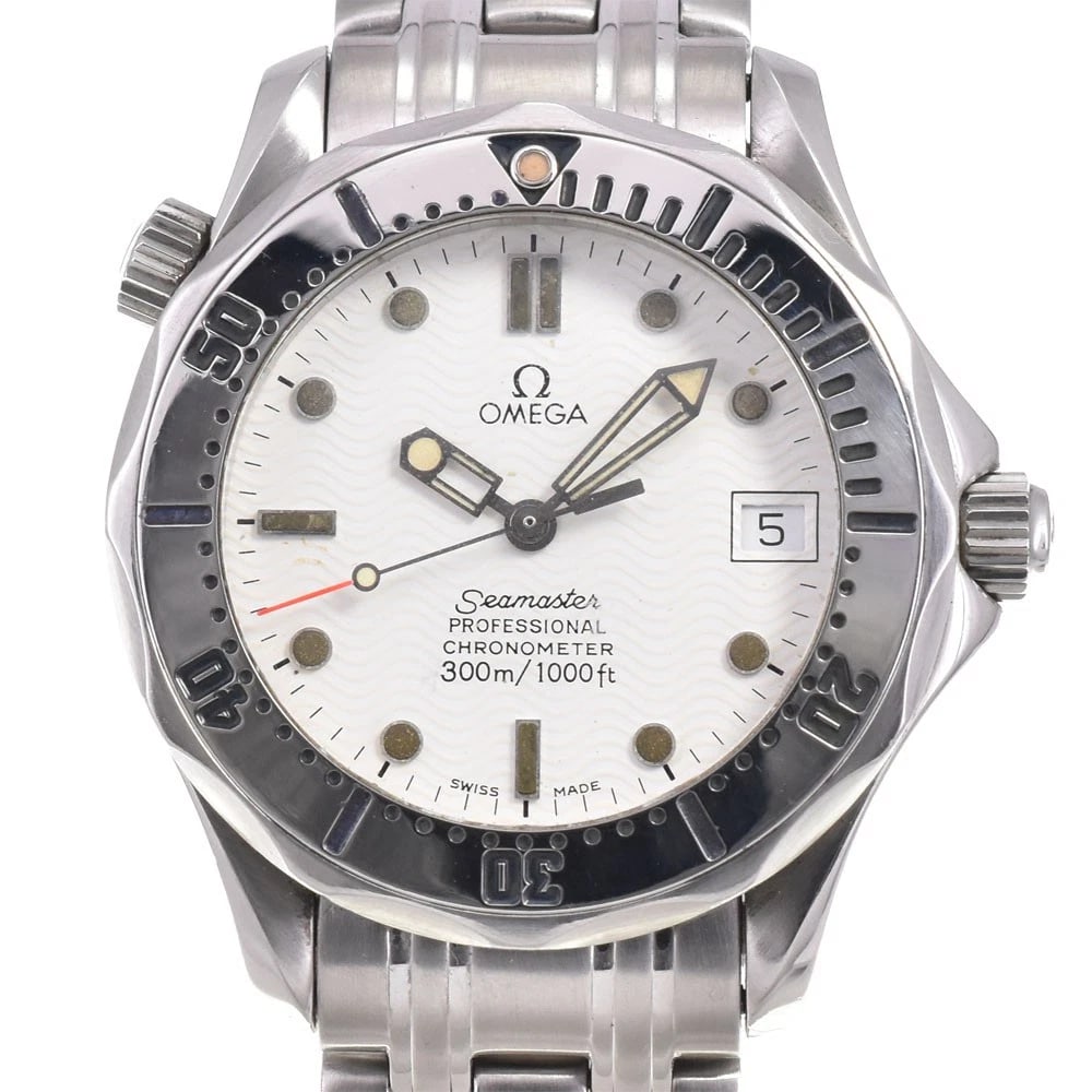 OMEGA SEAMASTER WHITE DIAL WATCH (1 of 9)