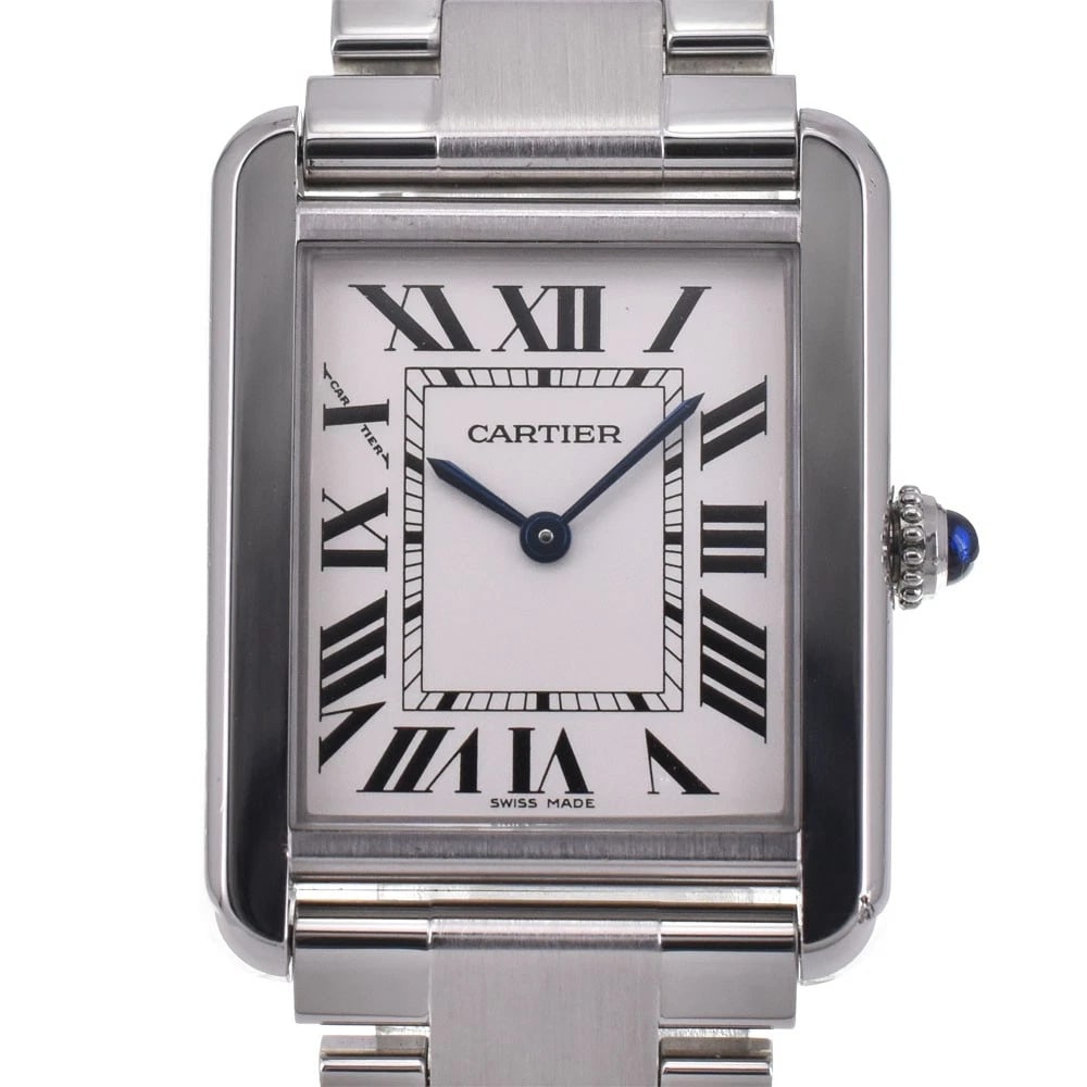 CARTIER TANK SILVER DIAL QUARTZ WATCH: CARTIER Tank Silver Dial Quartz Watch Brand: CARTIER Type: Wristwatch Material: Band Material Stainless Steel, Case Material Stainless Steel Color: Dial Color Silver Case Color Silver Band Color Si