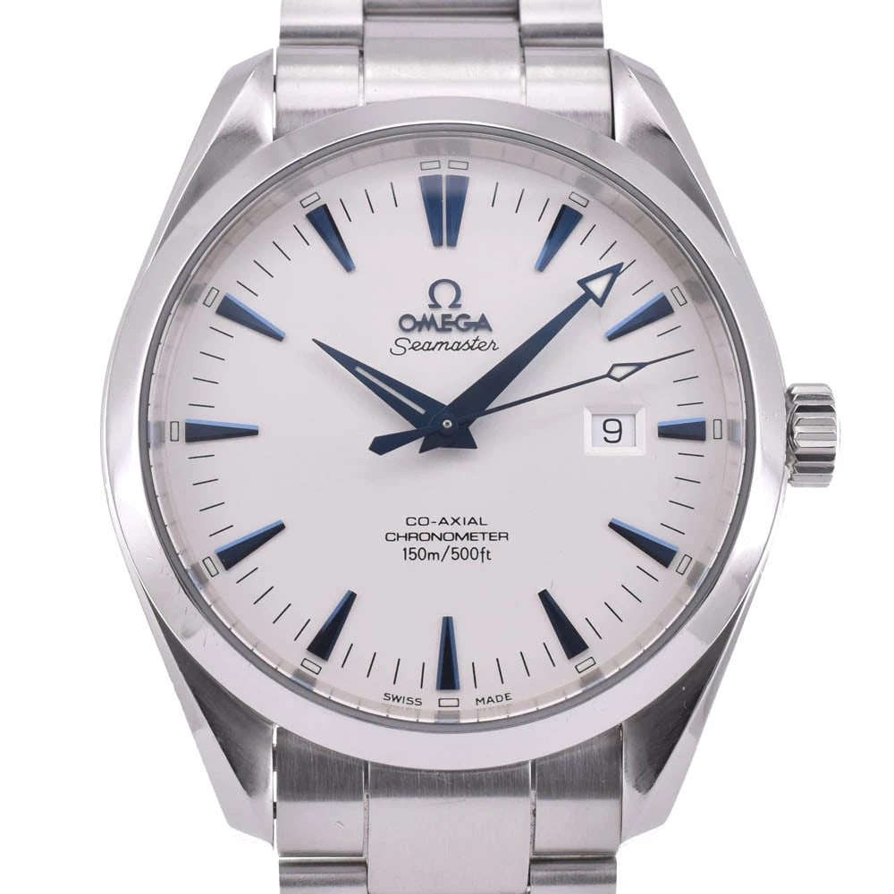 OMEGA SEAMASTER AQUA TERRA CHRONOMETER WATCH: OMEGA Seamaster Aqua Terra chronometer Brand: OMEGA Type: Wristwatch Material: Band Material Stainless Steel, Case Material Stainless Steel Color: Dial Color Silve Band Color Silver Case Color Silv