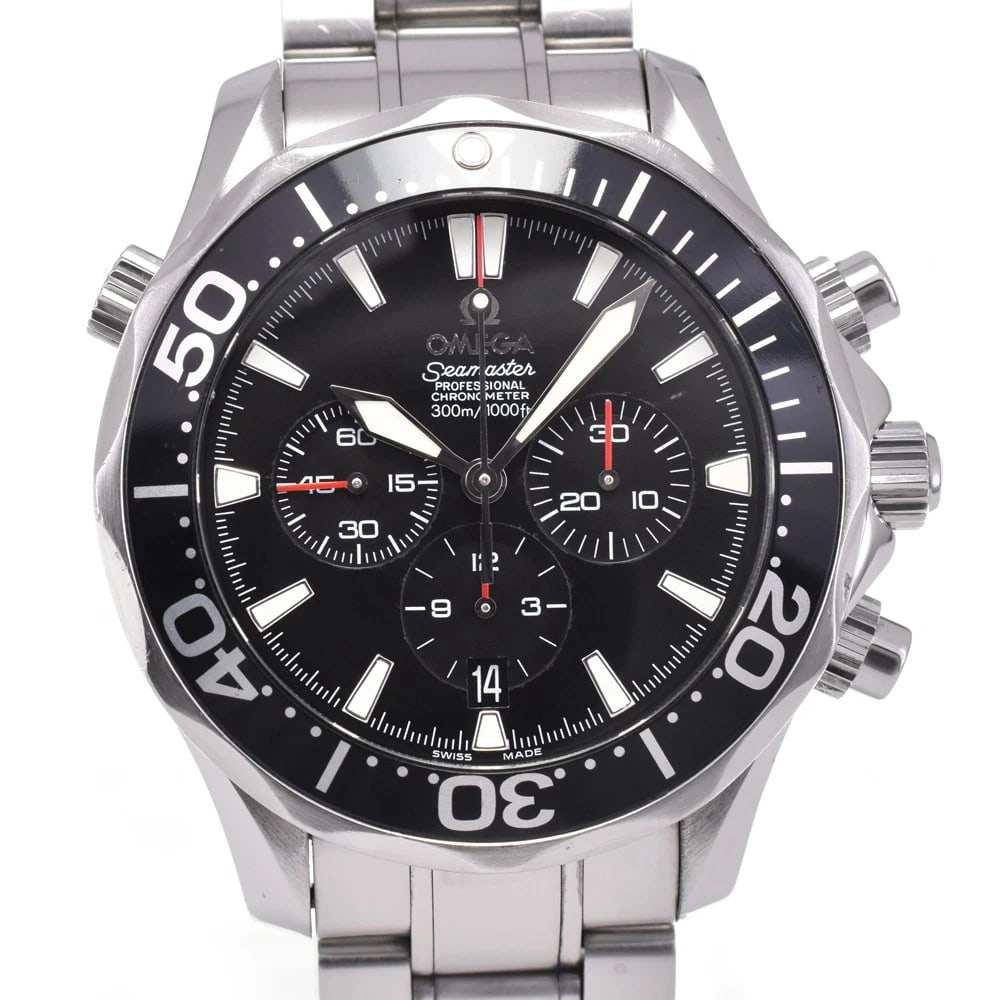 OMEGA SEAMASTER BLACK DIAL WATCH (1 of 7)
