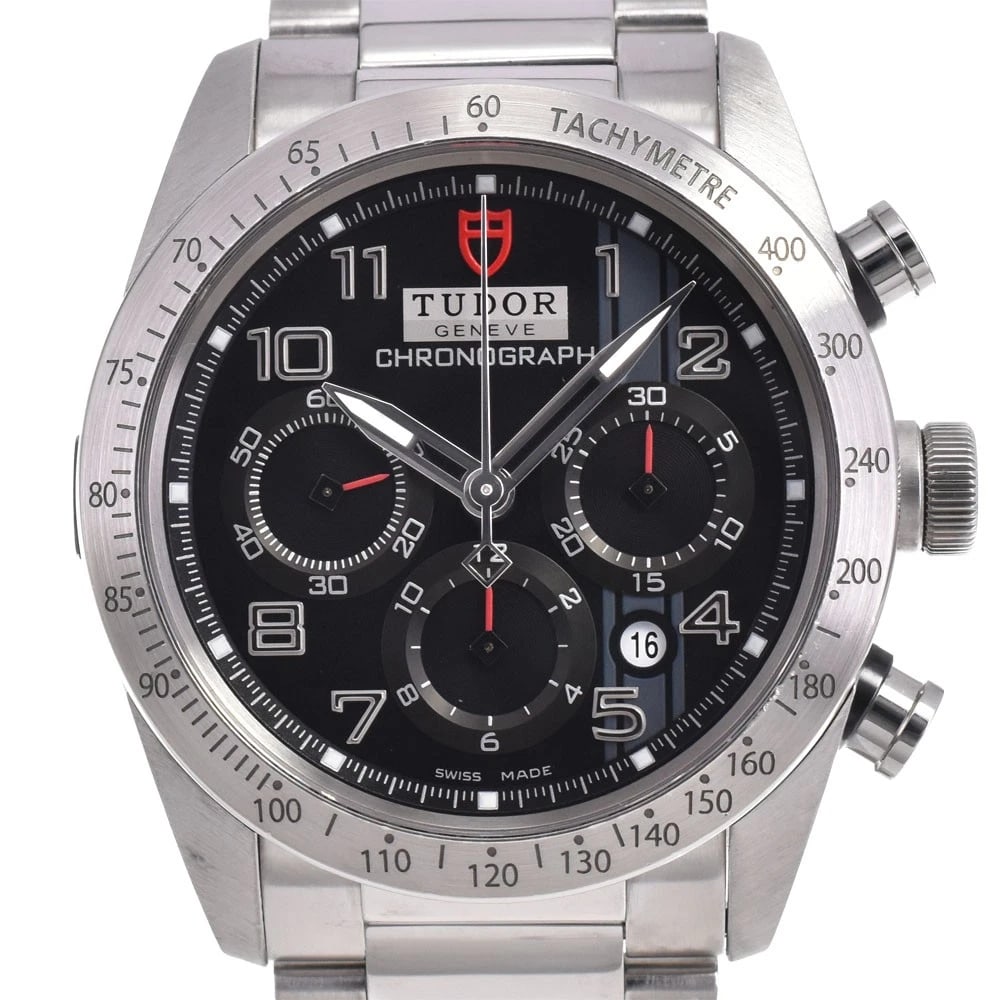 TUDOR FAST RIDER CHRONOGRAPH WATCH: TUDOR Fast rider Chronograph Watch Brand: TUDOR Type: Wristwatch Material: Band Material Stainless Steel, Case Material Stainless Steel Color: Dial Color Black Grey Band Color SilverCase Color Silv