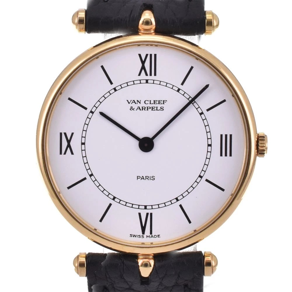 VAN CLEEF & ARPELS LA COLLECTION K18YG/LEATHER QUARTZ WATCH (1 of 5)