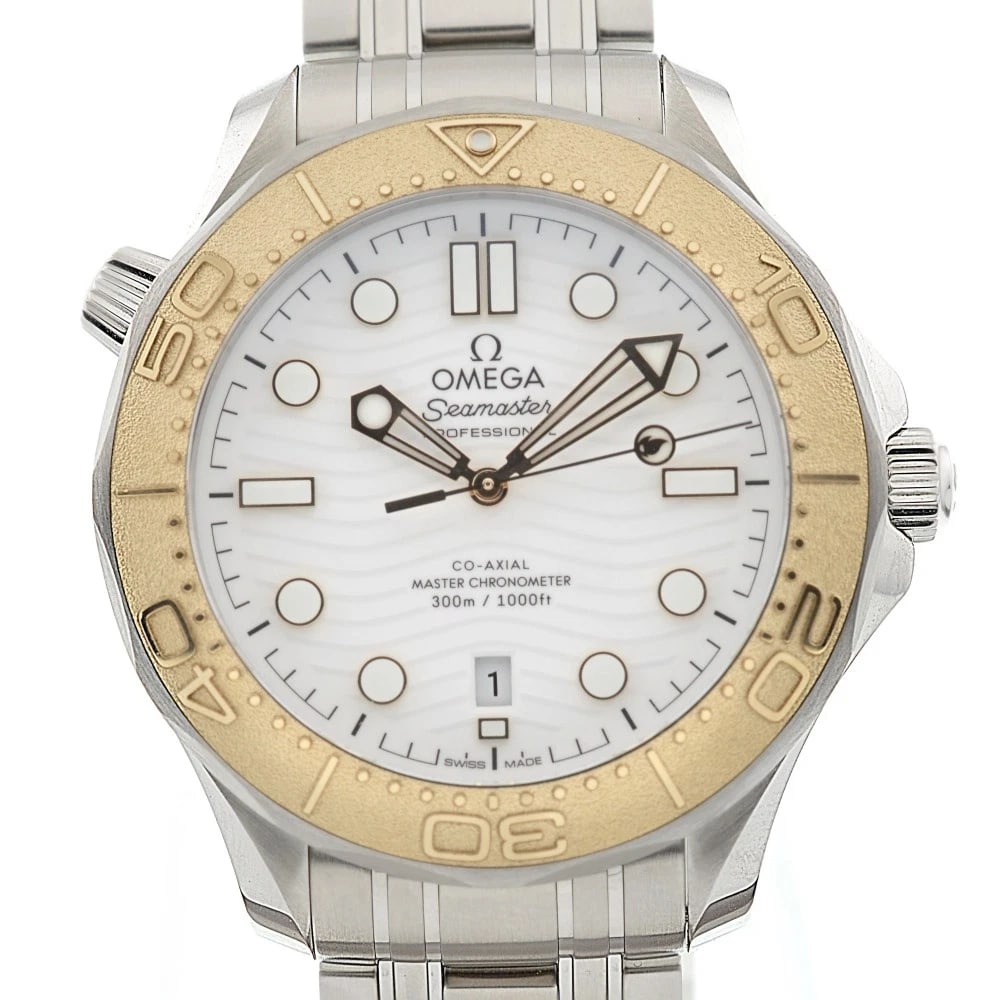 OMEGA SEAMASTER PARIS OLYMPICS WATCH: OMEGA Seamaster Paris Olympics Brand: OMEGA Type: Wristwatch Material: Band Material Stainless Steel, Case Material Stainless Steel/YG Color: Dial Color white Band Color Silver Case Color Silver/Mo