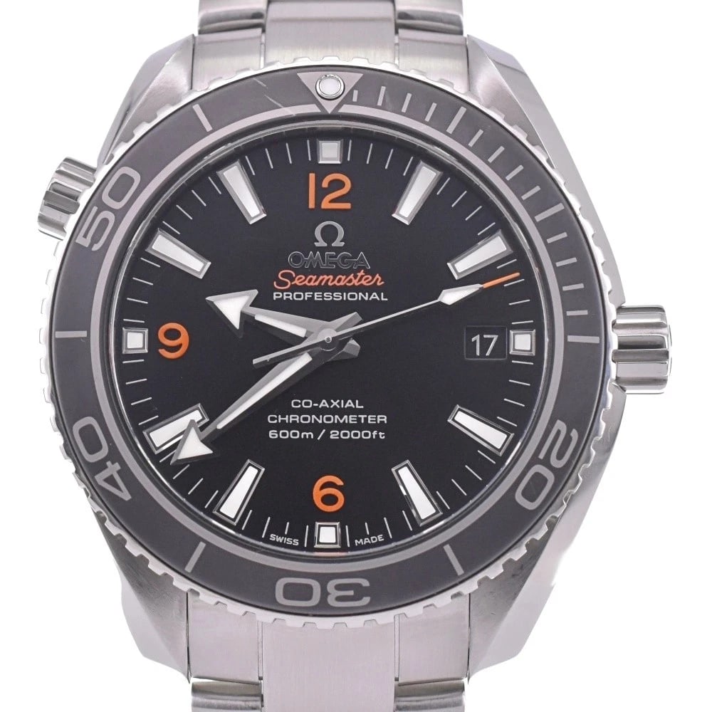 OMEGA SEAMASTER PLANET OCEAN WATCH: OMEGA Seamaster Planet Ocean Watch Brand: OMEGA Type: Wristwatch Material: Band Material Stainless Steel, Case Material Stainless Steel Color: Dial Color black Band Color Silver Case Color Silver