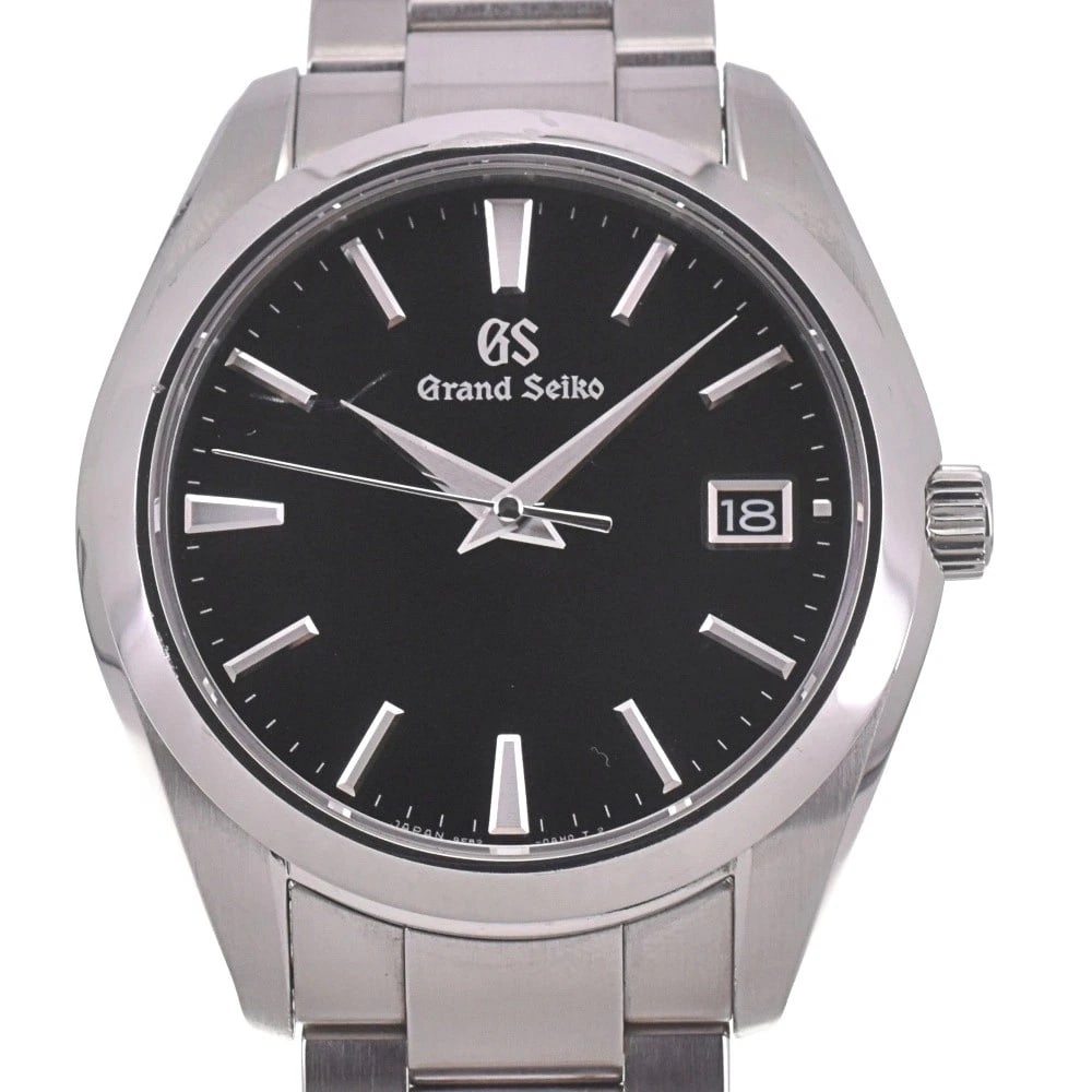 SEIKO GRAND WATCH: SEIKO Grand Watch Brand: SEIKO Type: Wristwatch Material: Band Material Stainless Steel, Case Material Stainless Steel Color: Dial Color black Band Color Silver Case Color Silver Size: Case