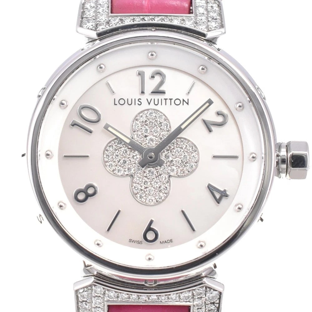 LOUIS VUITTON TAMBOUR DIAMOND QUARTZ WATCH (1 of 5)