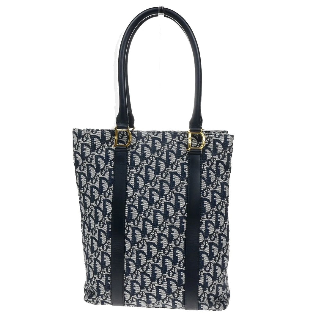 CHRISTIAN DIOR LOGO TROTTER PATTERN SHOULDER BAG CANVAS LEATHER BLUE: CHRISTIAN DIOR Logo Trotter Pattern Shoulder Bag Canvas Leather Blue Brand: CHRISTIAN DIOR Type: Shoulder Bag Material: Canvas Leather Color: Navy Blue Size: W 9.8 x H 12.6 x D 3.9 " (approx.) SHO