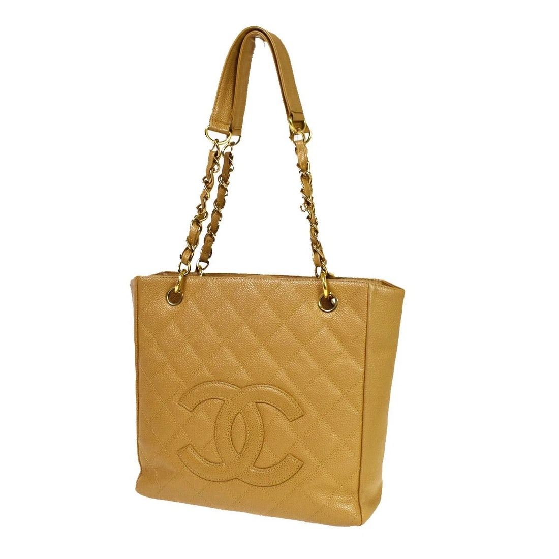 CHANEL CC MATELASSE PST CHAIN SHOULDER BAG GRAINED CALFSKIN LEATHER (1 of 9)
