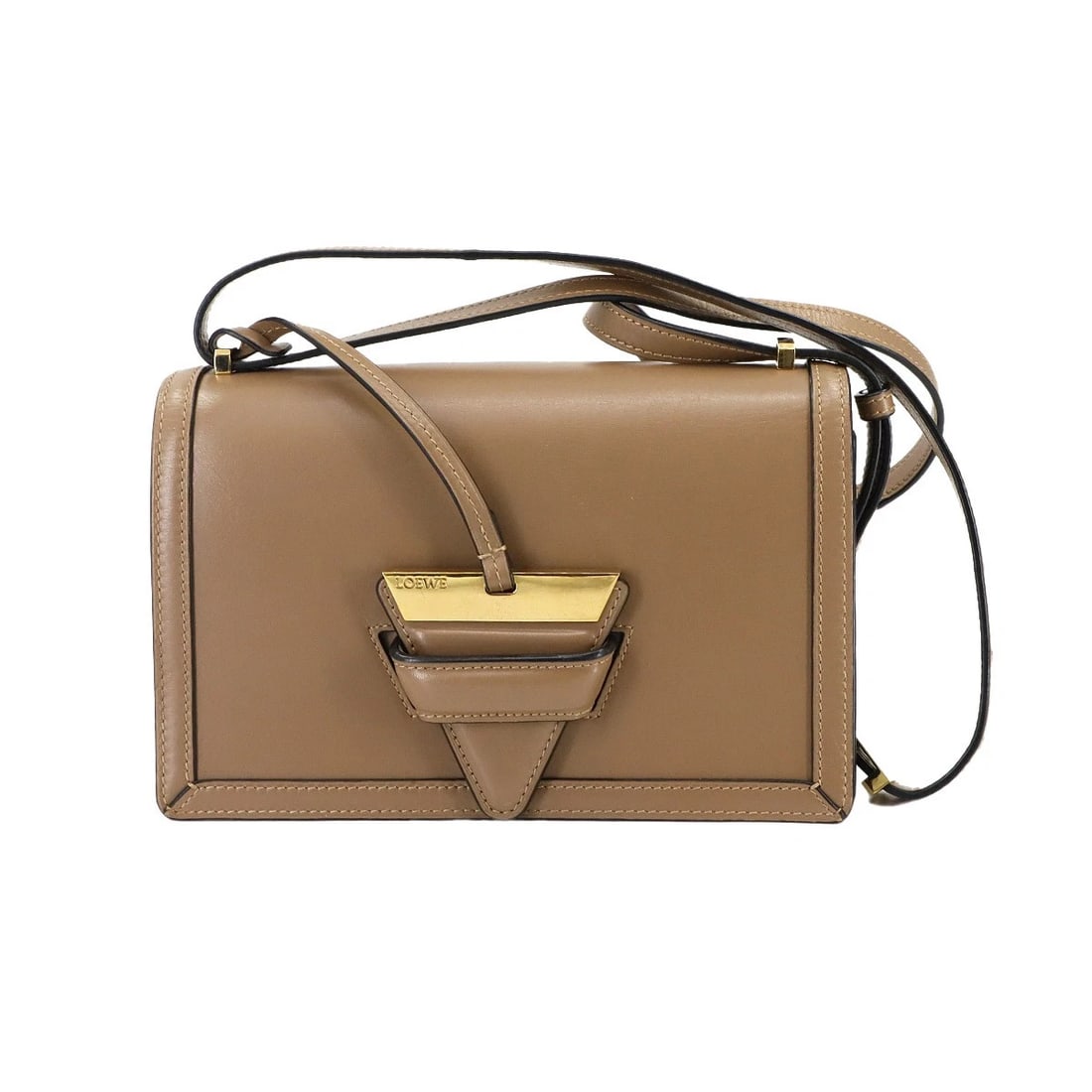 LOEWE BARCELONA SHOULDER BAG LEATHER BROWN PURSE (1 of 6)