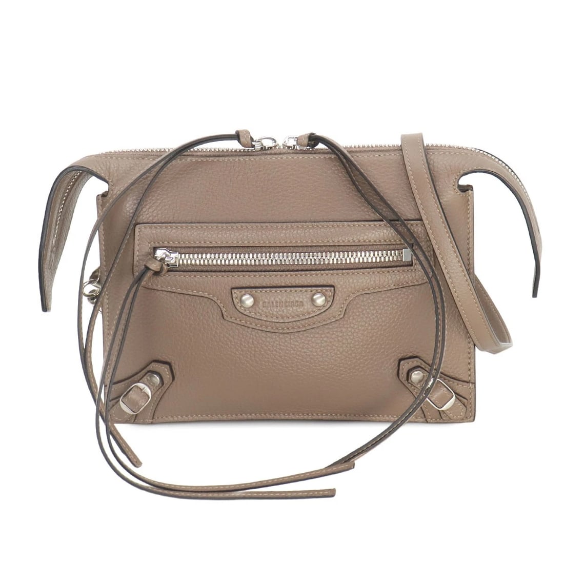 BALENCIAGA SHOULDER BAG LEATHER BROWN PURSE (1 of 5)