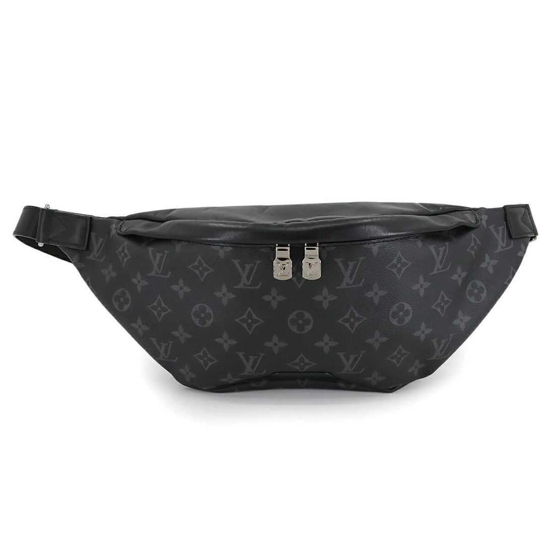 LOUIS VUITTON MONOGRAM ECLIPSE DISCOVERY BUMBAG CROSSBODY BAG: LOUIS VUITTON Monogram Eclipse Discovery Bumbag Crossbody bag Brand: LOUIS VUITTON Type: Crossbody bag Material: Monogram Eclipse Canvas Color: Monogram Eclipse Size: W 16.93 inch, H 7.09 inch, D