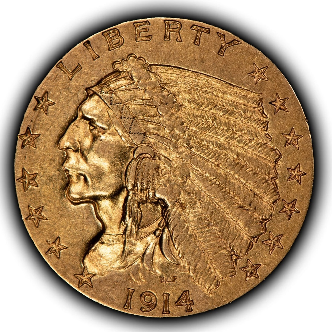 1914 G$2.50 INDIAN HEAD GOLD QUARTER EAGLE (1 of 2)