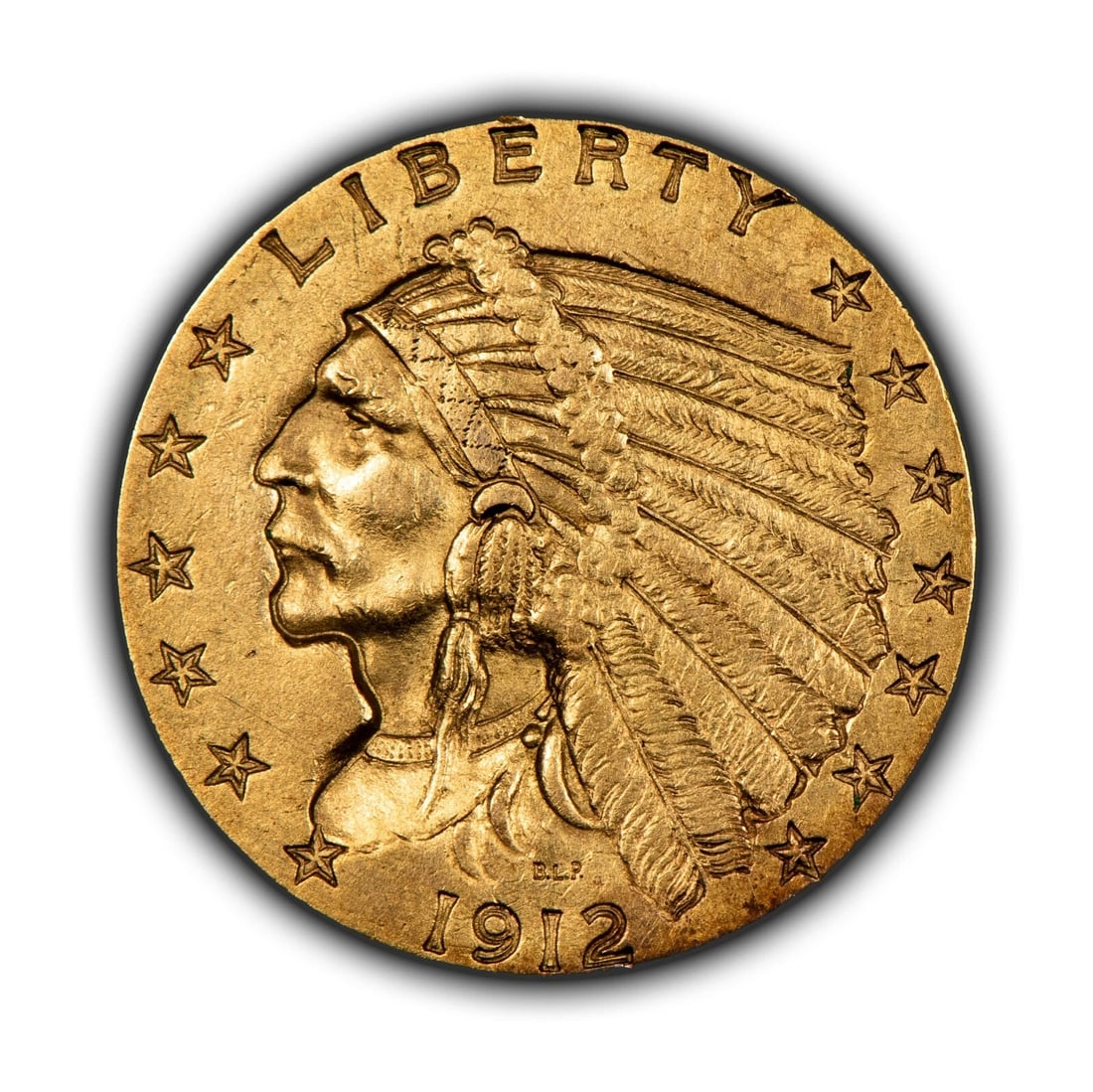 1912 G$2.50 INDIAN HEAD GOLD QUARTER EAGLE (1 of 2)
