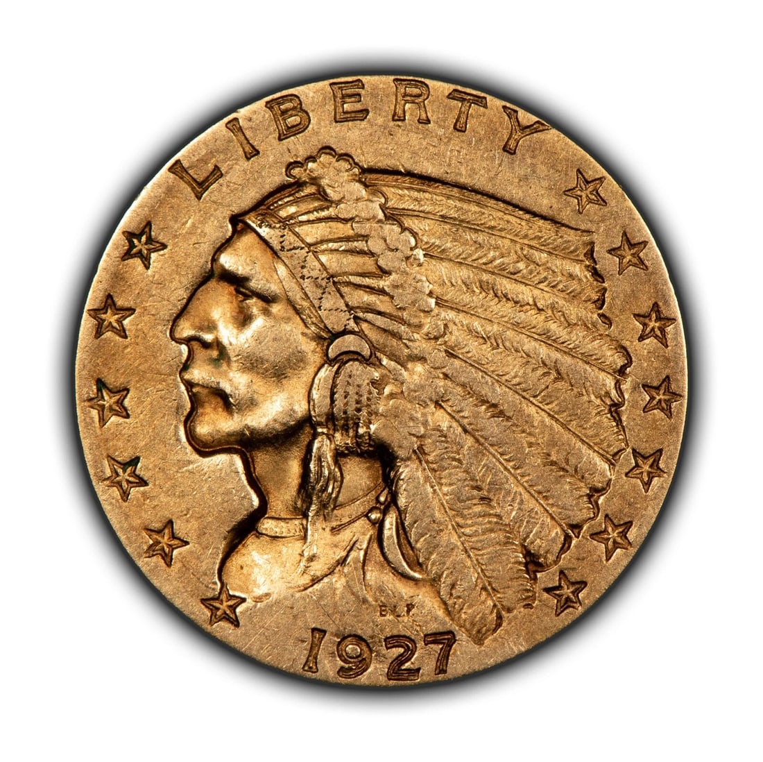 1927 G$2.50 INDIAN HEAD GOLD QUARTER EAGLE (1 of 2)